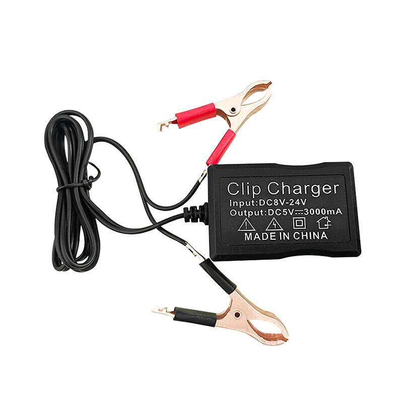 

1Pc High Performance DC Converter With Battery Clip 5V 3 USB Port DC Power Adapter Buck Charging Module For Phone Tablets чорний
