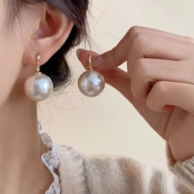 1 Pair of Simple and Fashionable Imitation Pearl Pendant Earrings, Ladies  Elegant Temperament, Daily Party Jewelry Gifts