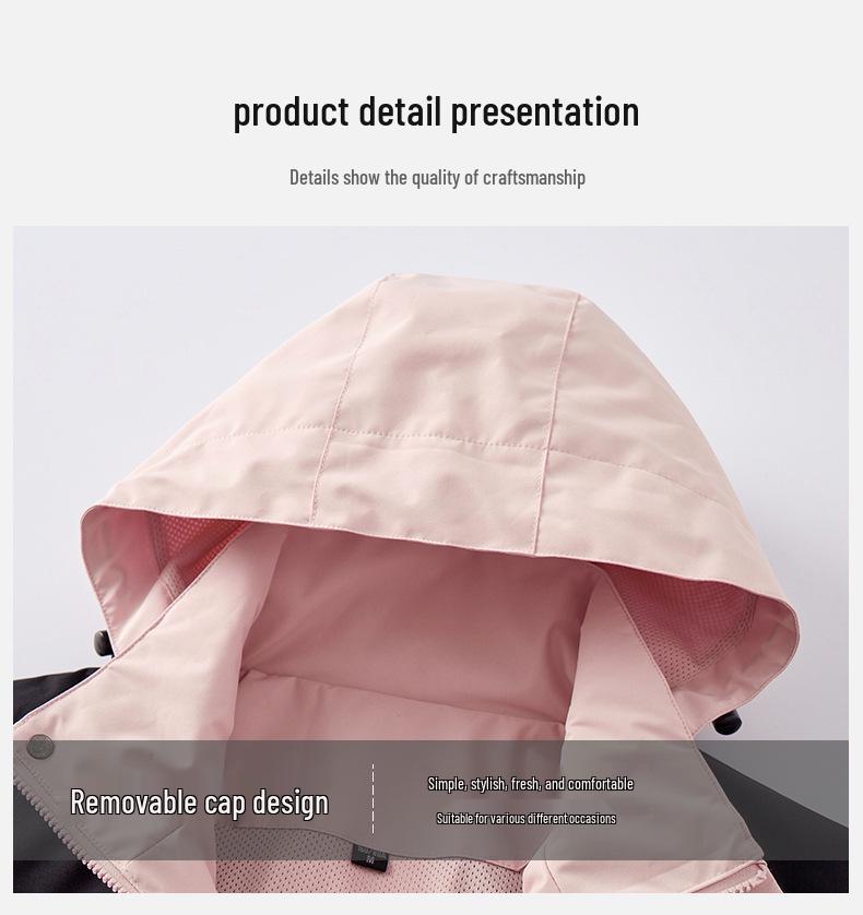 Mountain Series Colorblock Windbreaker für Frühling/Herbst: Dünne Kapuzenjacke für Tibet, Wasserdicht, Winddicht, Unisex Warmer Mantel Deng