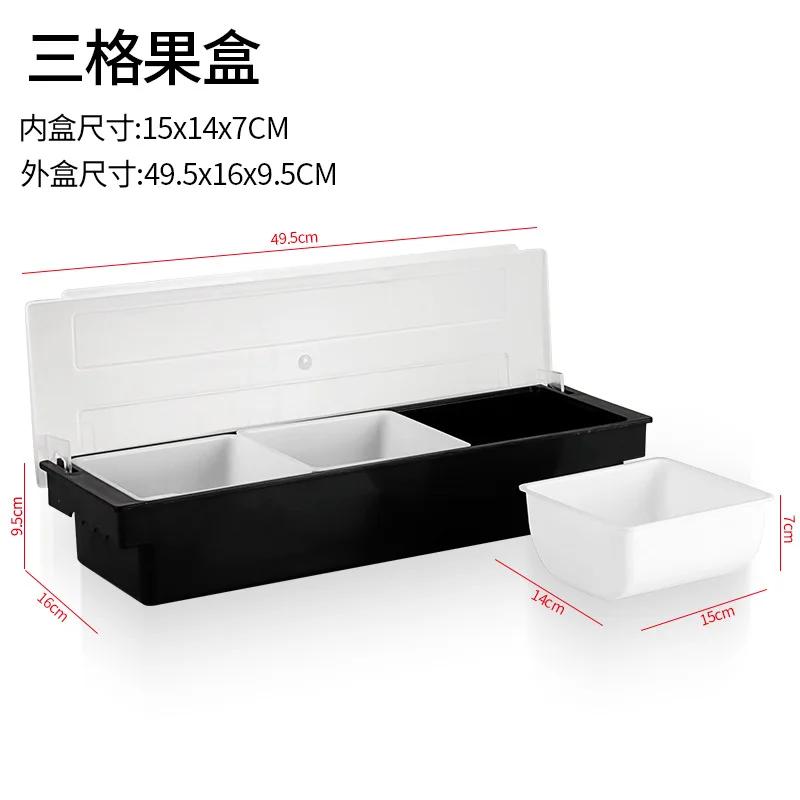 

6grid Fruit Preservation Box with Cover Ice Cream Salad Dessert Storage Box Seasoning Organization Ideal Choice for Bars Kitchen