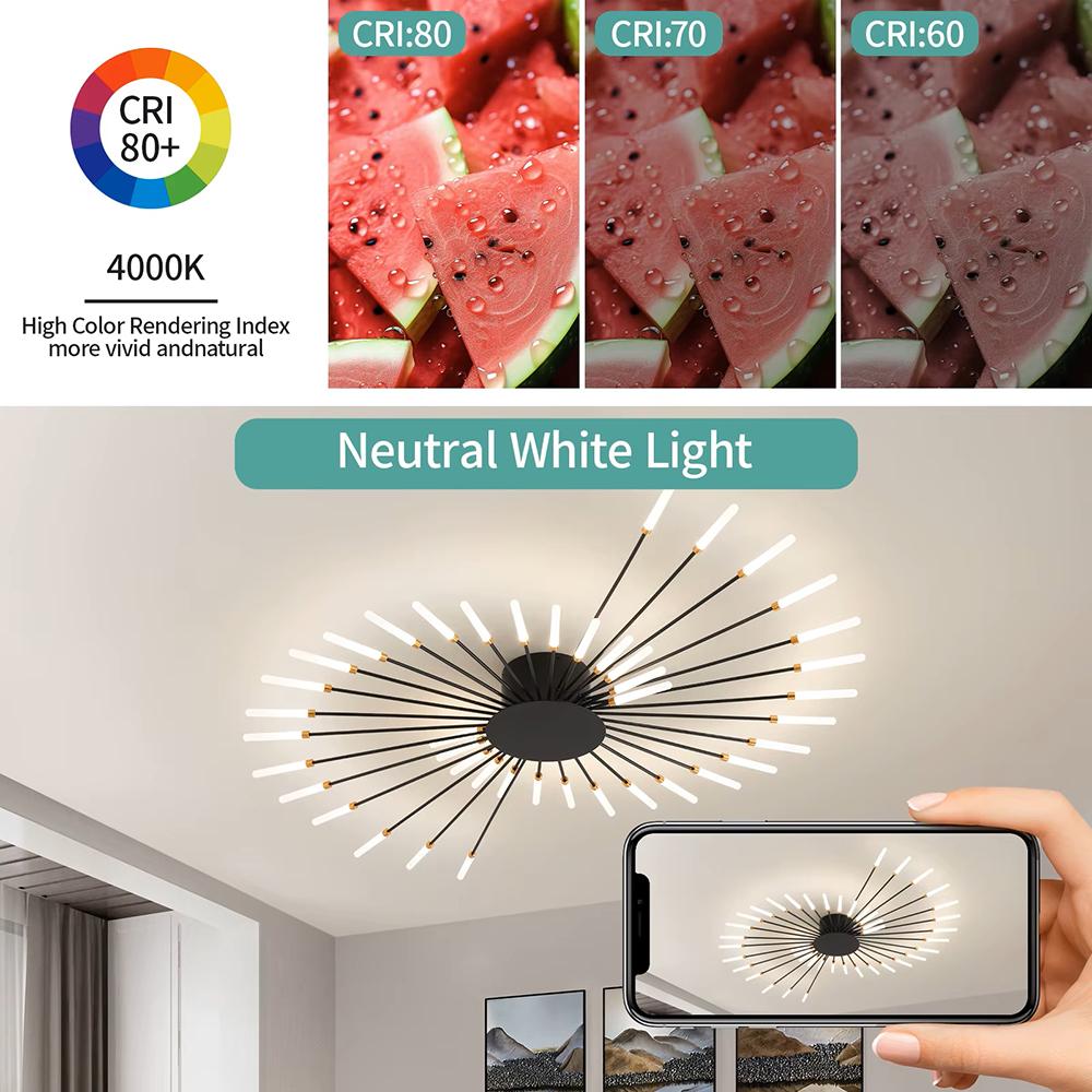 Modern Creative Fireworks LED Ceiling Lamp Nordic Living Room Lights Lustre Home Indoor Bedroom Dining Room Ceiling Chandeliers