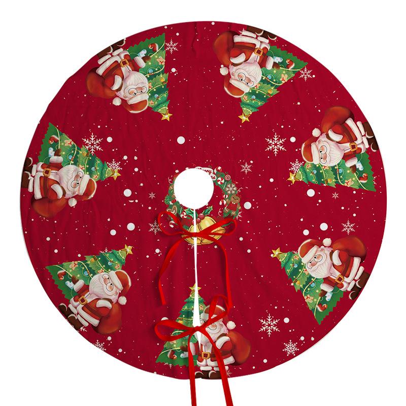 1 Stück Weihnachtsbaumdecke Rot Golden Feiertagsdekorationen mit wärmenden Sternen, strapazierfähiges Polyestergewebe für drinnen und draußen Weihnachtsbaum Zuhause
