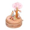 Music Box Beech Wood Cute Rabbit Music Box Toy Present for Christmas Birthday Wedding
