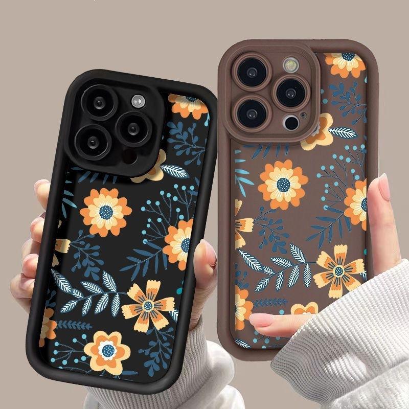 Plant Flowers For iPhone16ProMax Phone Case 14 Apple 13 Frosted 12/15 Premium 11 Fine Pores