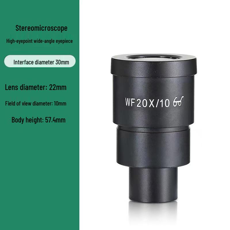 Biological Microscope Lens Accessories: WF10X-25X Magnification Stereoscopic Wide-Angle Eyepiece with High Eye Point and Micrometer.