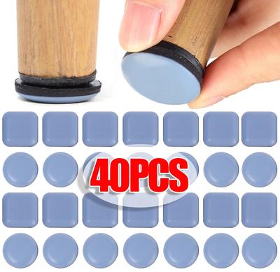 40-4PCS Furniture Leg Slider Pads Self Adhesive Rubber Legs Pad Anti Scratch Floor Protector Chairs Sofa Legs Mat Base Sliders