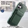 CASENEO For iPhone 17 Magnetic Case PU Leather PC Phone Cover with Detachable Card Holder Kickstand Compatible with MagSafe