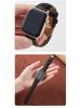 Kompatibles Apple iWatch Armband - Pflanzlich gegerbtes Leder mit Schmetterlingsverschluss