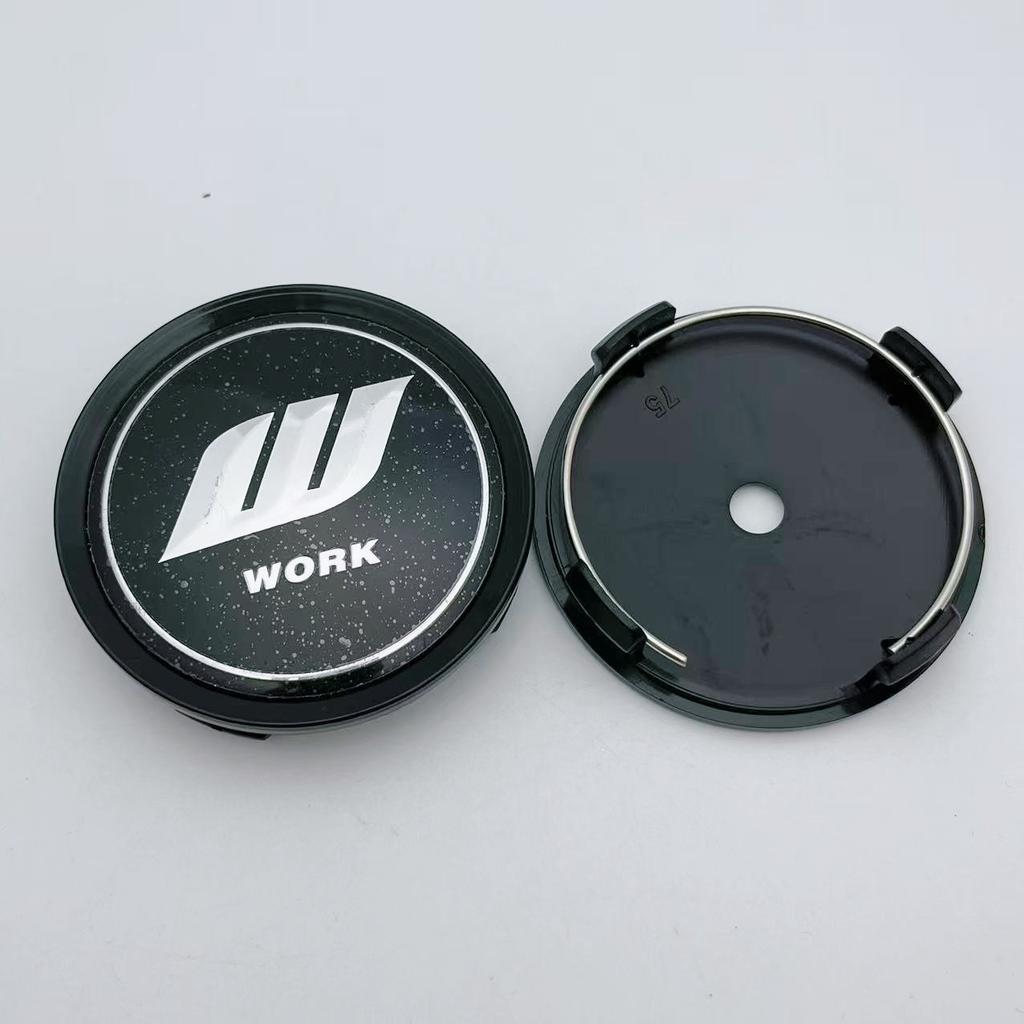 4pcs 75mm 70MM W Work Logo Emblem Badge Car Wheel Center Caps Wheel Hubcaps Hub Center Cover Replace Car Styling Accessories