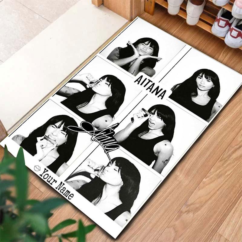 Aitana Custom Name Carpet Rug for Living Room Bedroom Home Sofa Decoration,Kids play Non-slip Floor Mat