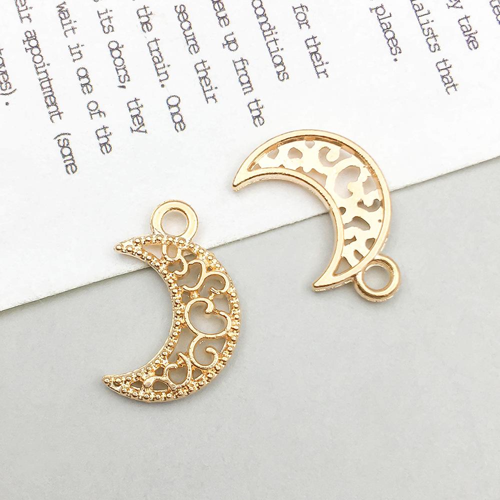 KC Gold Star Moon Sun Pendant Charm for DIY Bracelet Jewelry