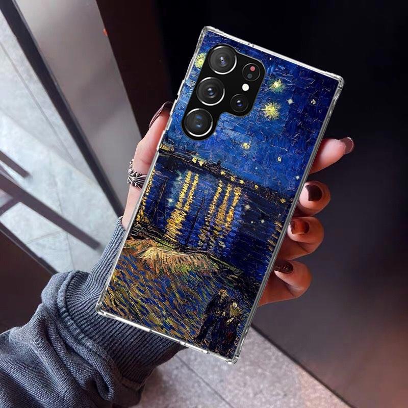 Van Gogh Oil Art Painting Phone Case For Samsung Galaxy S23 S24 S25 Edge S26 Ultra S22 + S21 Plus S20 FE Cover Silicone Print Sh