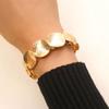 Exquisite Bracelet European and American Double Heart Metal Bracelet Set Women's High-grade Retro Geometric Six-piece Metal Bracelet