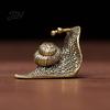 Meditation Desk Accessory Vintage Bronze Snail Sculpture, Metal Animal Statue, Slow Living Tea Table Sculpture Decor for Home Office Table,
