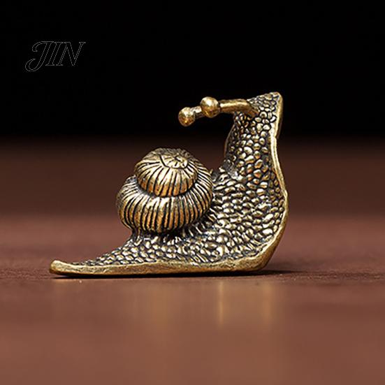 Meditation Desk Accessory Vintage Bronze Snail Sculpture, Metal Animal Statue, Slow Living Tea Table Sculpture Decor for Home Office Table,