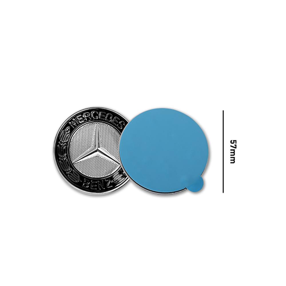 For Benz W126 Aluminium Car Head Hood Sticker 57mm Badge For AMG Mercedes Benz W166 W177 W246 W221 W202 W204 W205 W210 W212 W213 A B Sticker