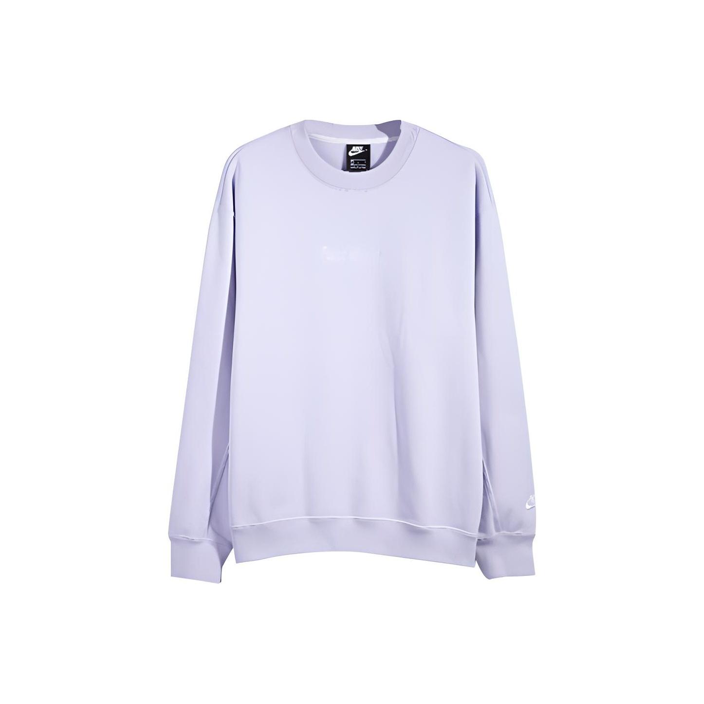 Nike Crw Flc Hwywt Just Do It Embroidered Logo Flocked Sweatshirt Men Sweatshirt Light-Purple CD0415-539 XXL