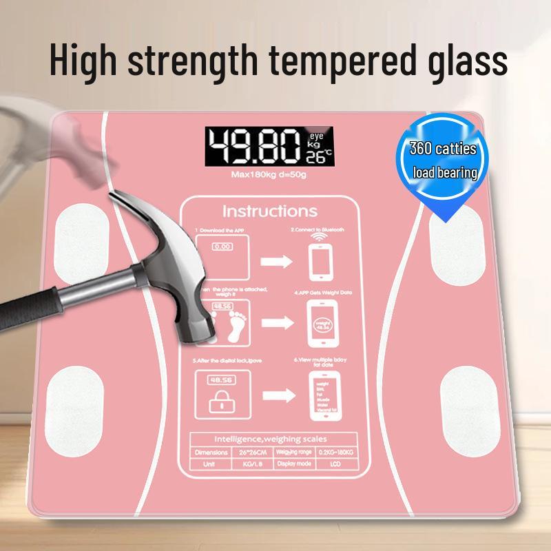 Smart Bluetooth Body Fat Scale for Accurate Household Weight Measurement