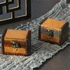 1pc Medieval Retro Jewelry Storage Box Wooden Treasure Jewelry Container Trinket Decor Box Props Pirate Jewelry Display Case