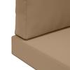 Outdoor Sofa Cushions 3 Pcs Taupe Polyester