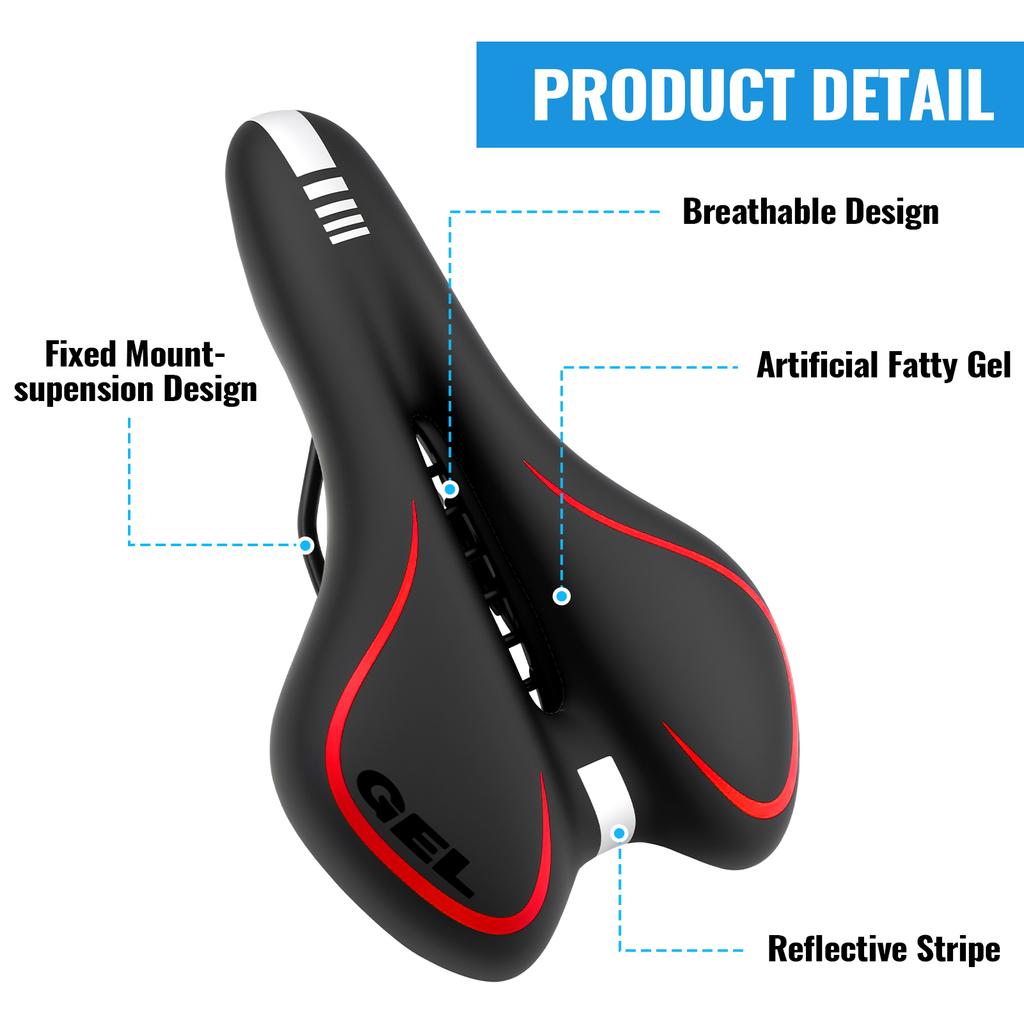 Gel Bike Seat Bicycle Saddle Waterproof Bicycle Seat Comfortable Soft Cushion for Mountain Bike Accessories