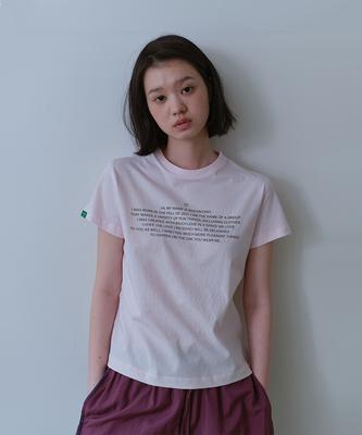 Nokeontencheu Lettering Tee _ Pink