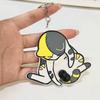 Explosive creative mischief cat rotatable keychain backpack pendant figurine gift toy