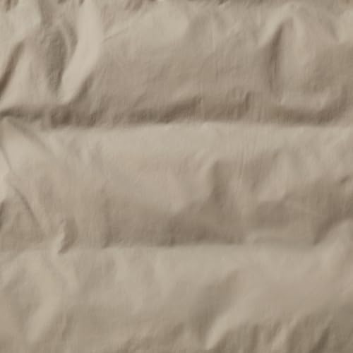 MUJI Leichte Daunenjacke für Damen, faltbar, ohne Kragen, BD10GA5A, Hellbeige, Damengröße XL