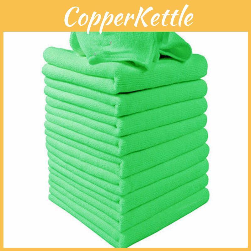Luxurious Green Microfiber Washcloths For Auto Car Care And Soft Cleaning Towels