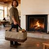 Heavy-Duty Firewood Carrier Bag - Large Capacity Log Transporter with Sturdy Handles, Durable Oxford cloth Material