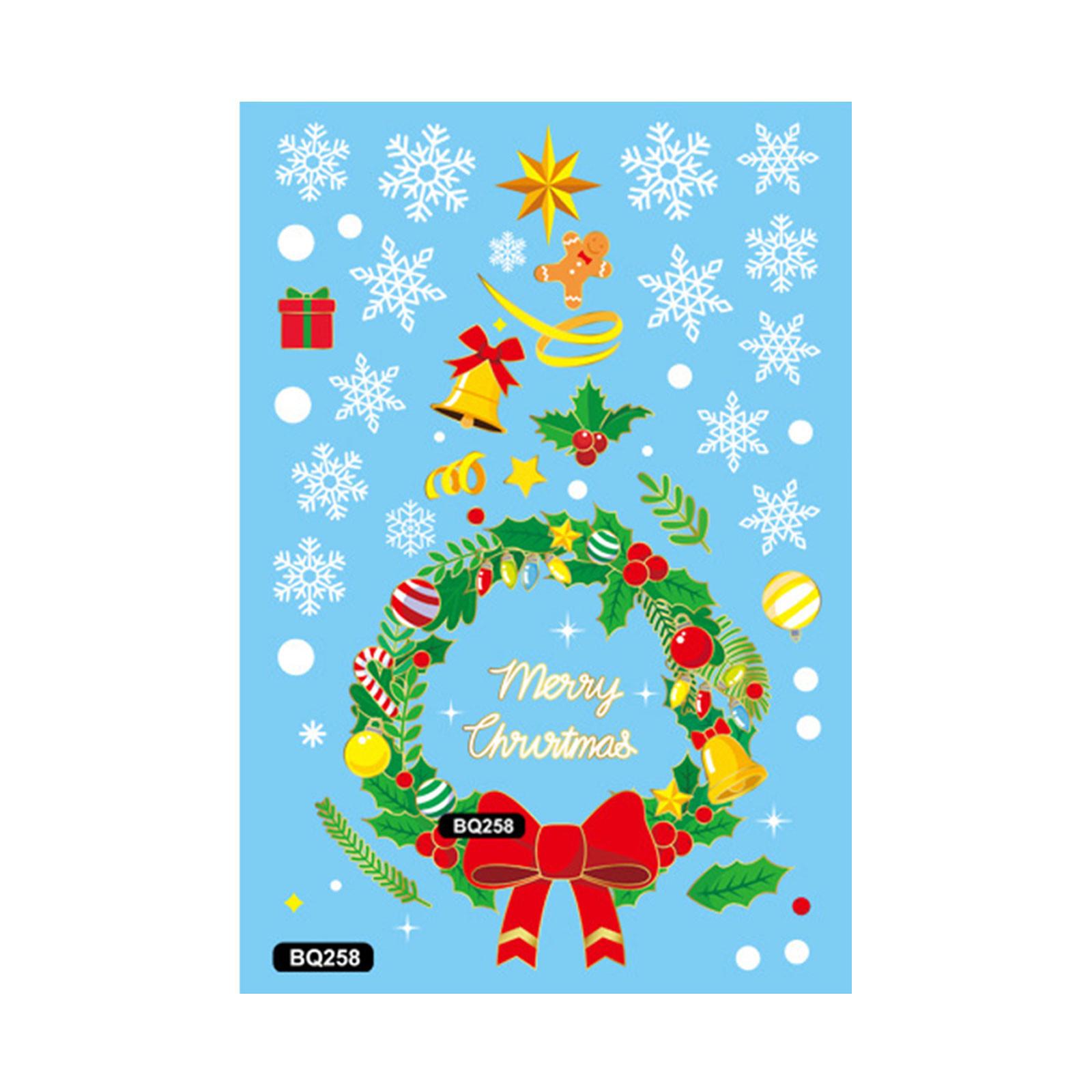 

Рождественские окна цепляются наклейки на окна Декор Рождественский снеговик Снежинка Декор окна One Size