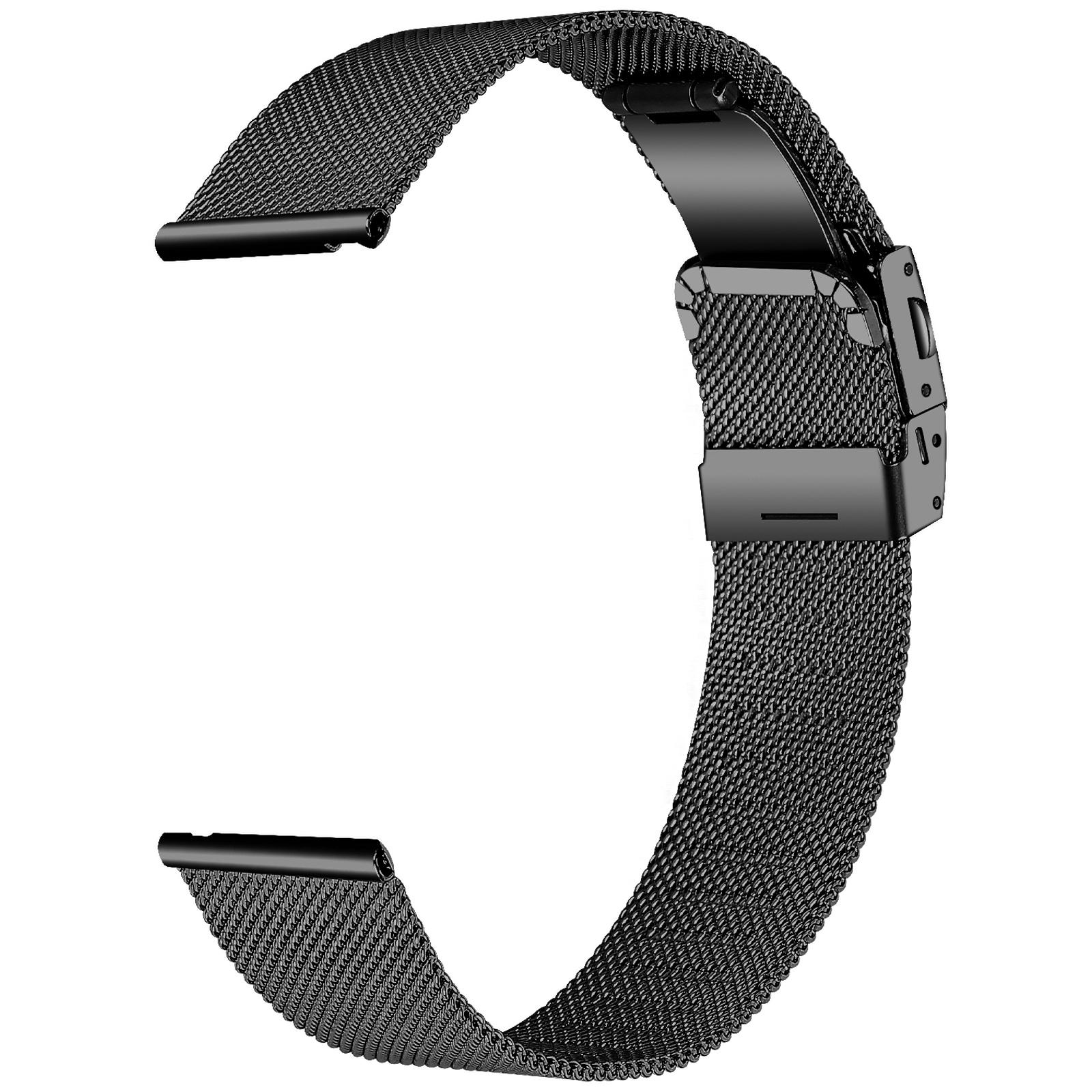 

For Samsung Galaxy Watch FE 40mm Milanese Strap Stainless Steel Watch Band Adjustable Length Black