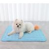 Solide Haustier Eisunterlage Hund Katze Unterlage Kühlmatte Atmungsaktiv Waschbar Leicht zu Reinigen Stoff Sommerbett Haustierzubehör Zubehör