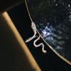 Women Ring Shiny Elegant Charming Dress Up All Match Snake Shape Rhinestone Ring