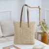 Casual Woven Beach Straw Handbags Luxury Designer Women Shopper Vacation Shoulder Bag Ladies Summer Large Capacity Tote Purse