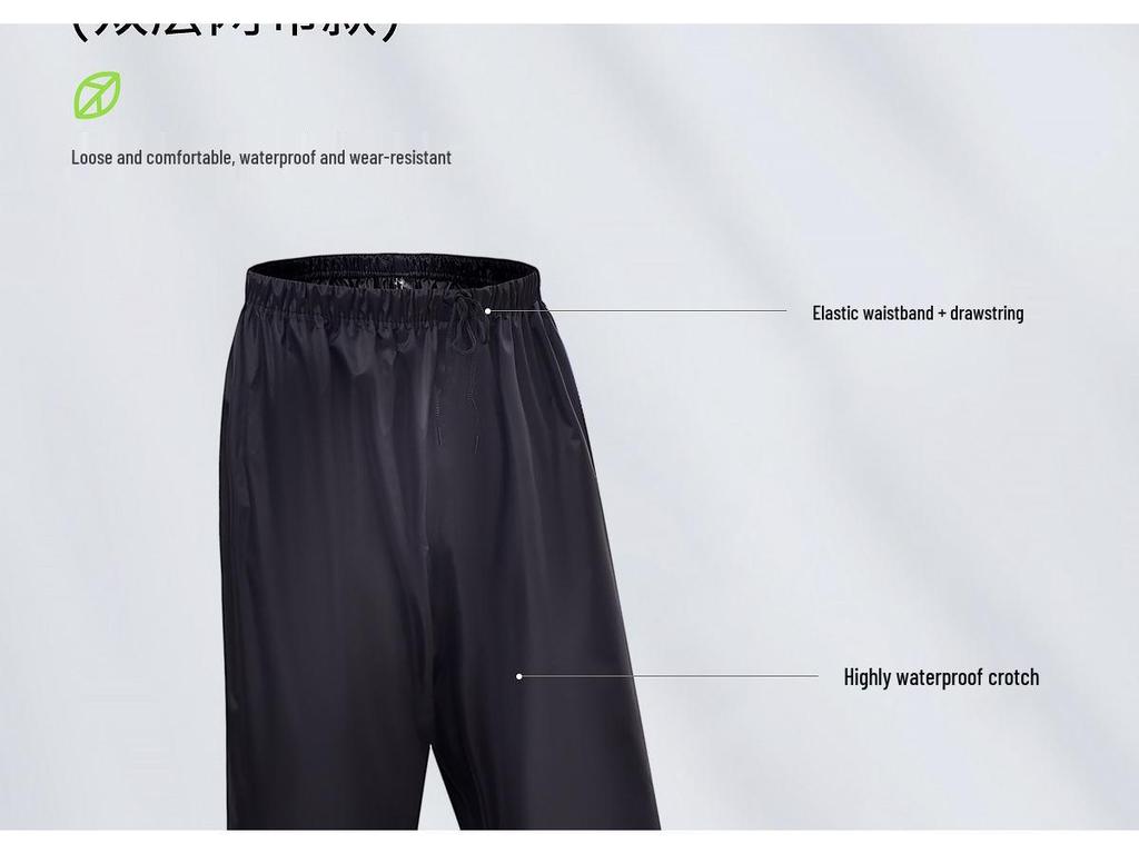 Unisex Reflective Raincoat and Pants Set for Motorcyclists and Delivery Riders - Waterproof and Split Design for Heavy Rain.