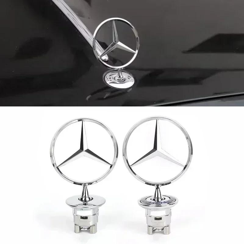 GCTO3 Zinc Alloy Car Front Hood Emblem Bonnet Label Badge Decal For Mercedes Benz C E S Class W204 W205 W212 W213 W211 W220 W222 W223