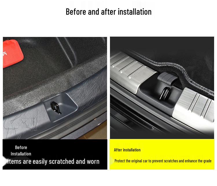 Tesla Model Y Kofferbak RVS Dorpelbeschermer - Geborsteld Interieuraccessoire