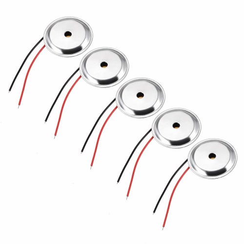 uxcell Piezo Disc Brass 27mm Piezo Pickup Plate Diameter Piezo Sensor Compatible with CBG Guitars, Pack of 5