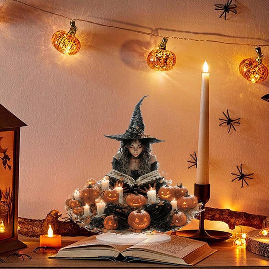 2D Halloween Witch Acrylic Ornament