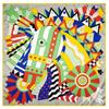 Manual Hand Rolled Twill Silk Scarf Women Timpani Print Square Scarves Echarpes Curled Foulards Femme Wrap Bandana Hijab 90CM