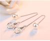 Tassel Pearl Earrings Long Tassel Temperament Versatile Ear Cable Twisted Pearl Ear Cable Women's Style