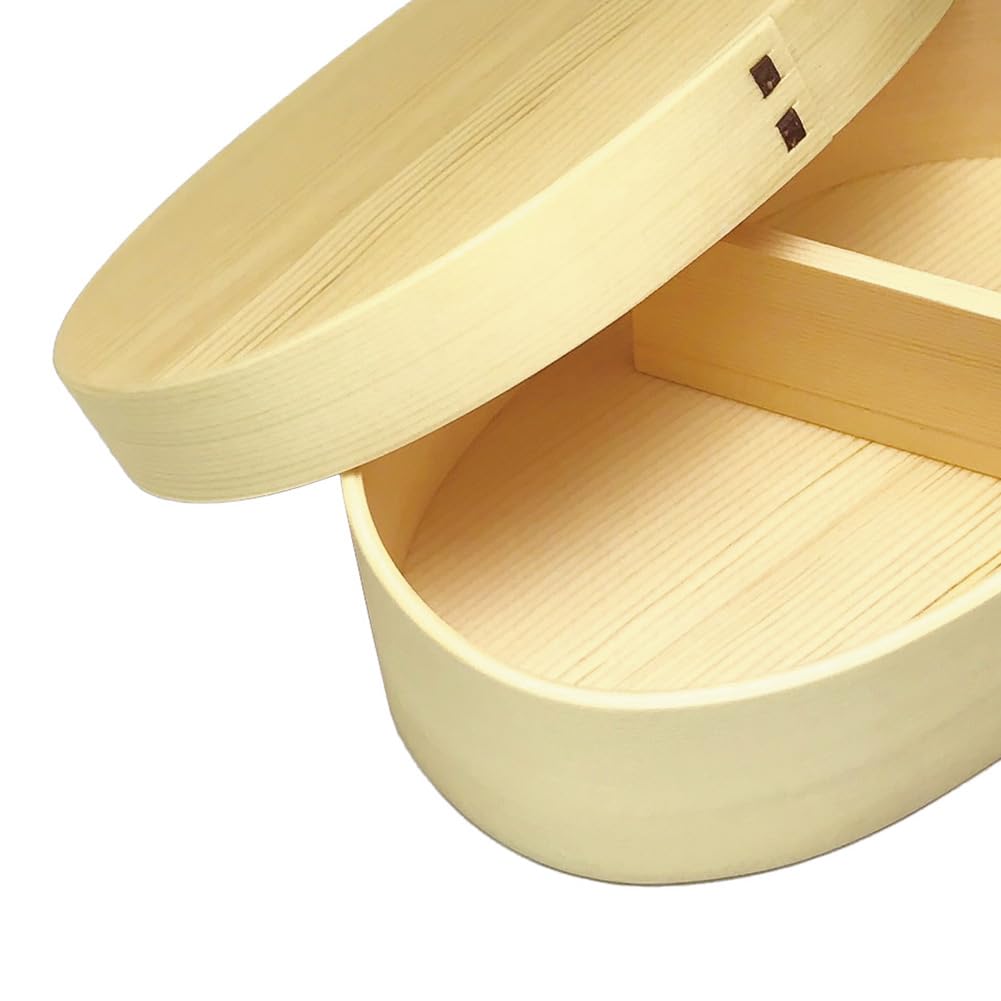 Alphax Bento Box, Magewappa, 500ml, Wooden, Oval, Natural, AP-913894