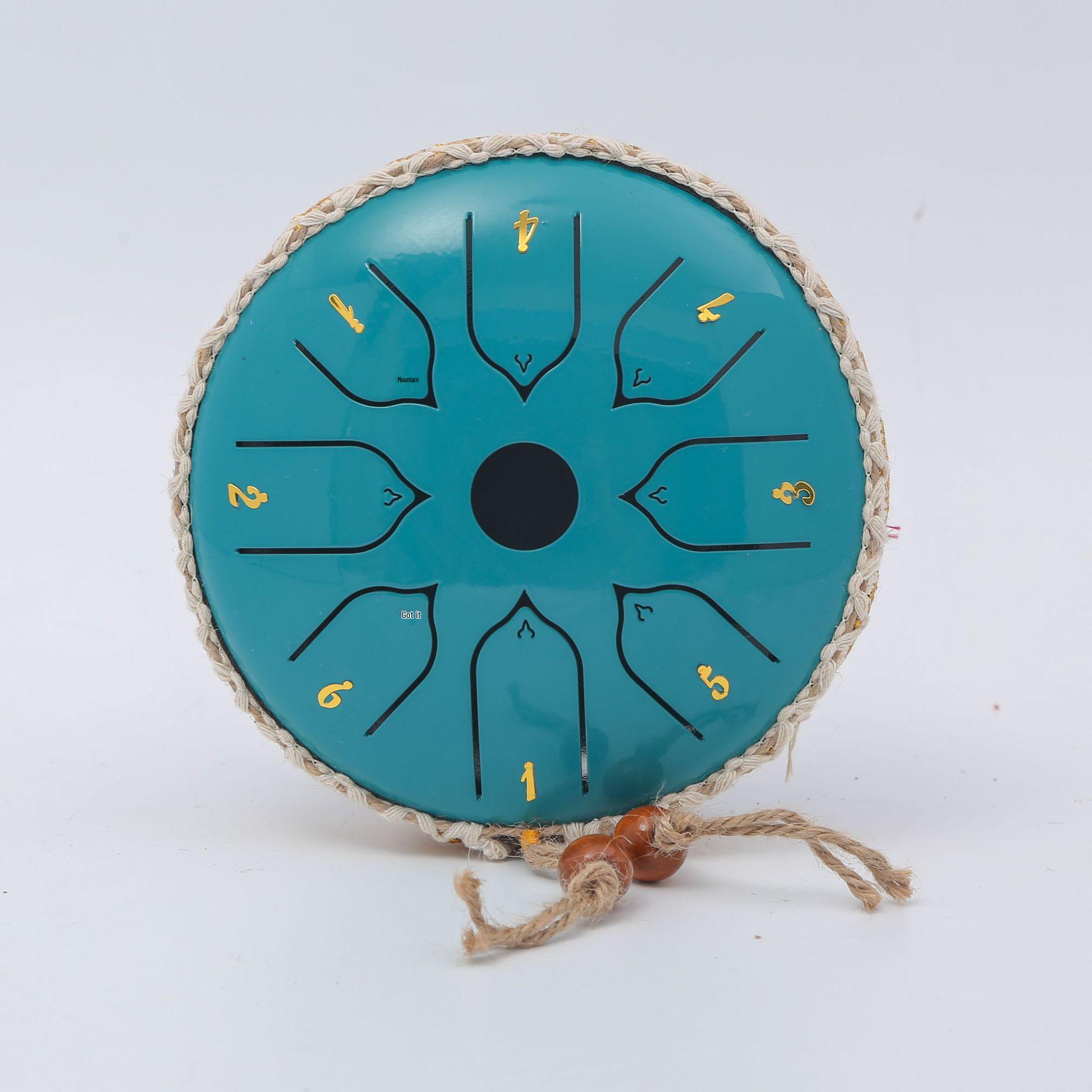 

6-inch 8-note Steel Hand Drum for Children - Ethereal Percussion Instrument with Lotus Design