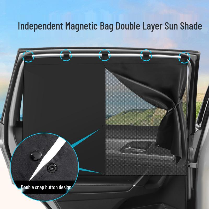 Car Sunshade Heat Insulation Privacy Curtains for Sleeping, Side Window Blocker, Baby Glass Curtain