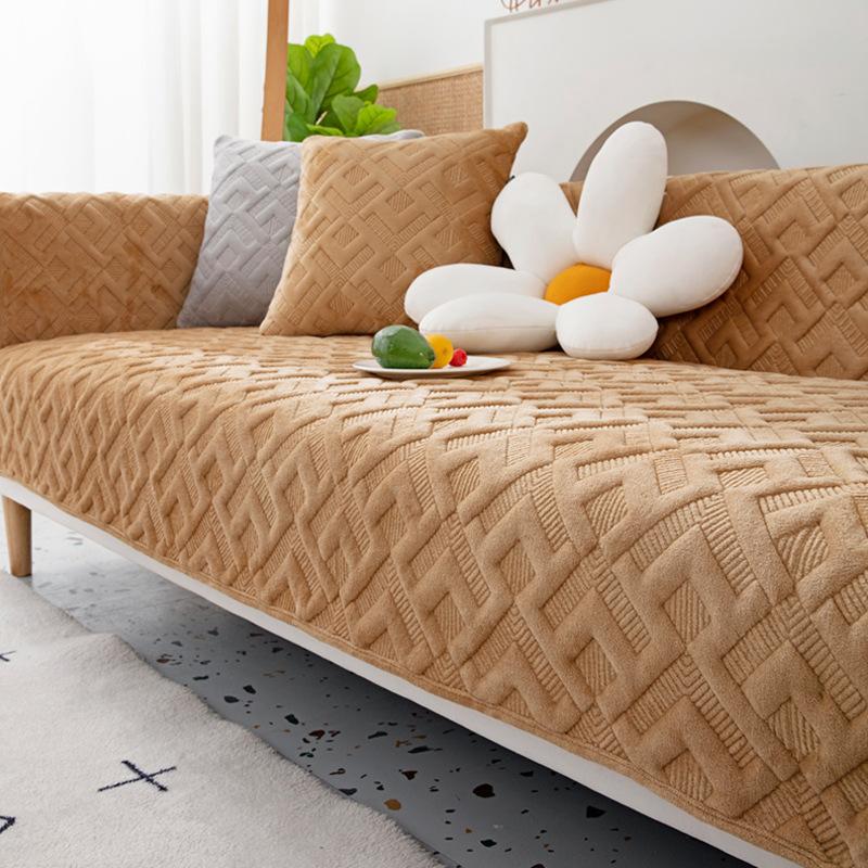 

Подушка для дивана, нескользящая утолщенная зимняя подушка, универсальный универсальный чехол, универсальный чехол на четыре сезона, простой, из молочного волокна, легкий, роскошный 70*70cm