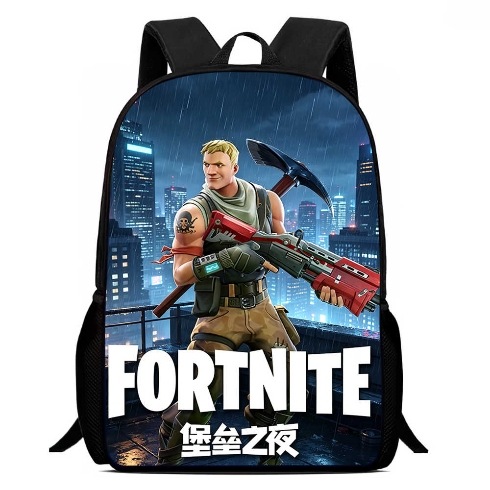 Children's Student Fort-nite Cartoon Boy and Girl Large Capacity Backpack