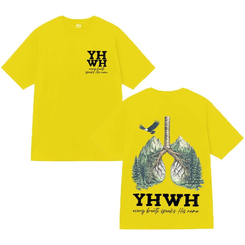 T-shirt Grafica Cristiana Gesù Yhwh Cotone Comfort Manica Corta T-shirt Estiva Uomo Donna Moda Girocollo Harajuku T-shirt Accogliente