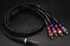 KK CABLE Cinch-Kabel, Cinch-Audiokabel, Stecker auf Dual-Cinch-Kabel, Y-Splitter-Design, Stereo-Audio-Cinch-Stecker, Kabel KK-A3.5to4, 3,5 mm, 2 Stecker, KK-A3.5to4 (1M)