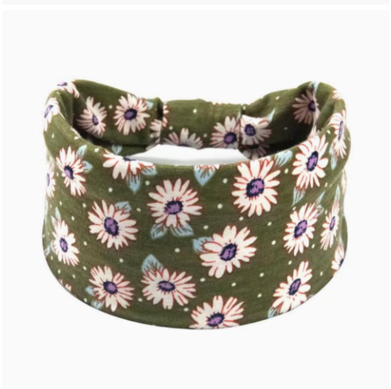 Women's  Boho Cotton Printed Headband Sports Band Striped Headband A Wide Edge Yoga Headband Soft Hair Band Headdress Bundle Women Girls Hair Band